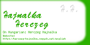 hajnalka herczeg business card